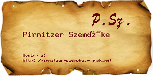 Pirnitzer Szemőke névjegykártya